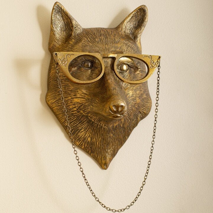 Decoratieve Dierenkop Wandobject van Hars met Expressief Ontwerp