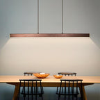 Lineaire Metalen LED Hanglamp Met Acrylkap