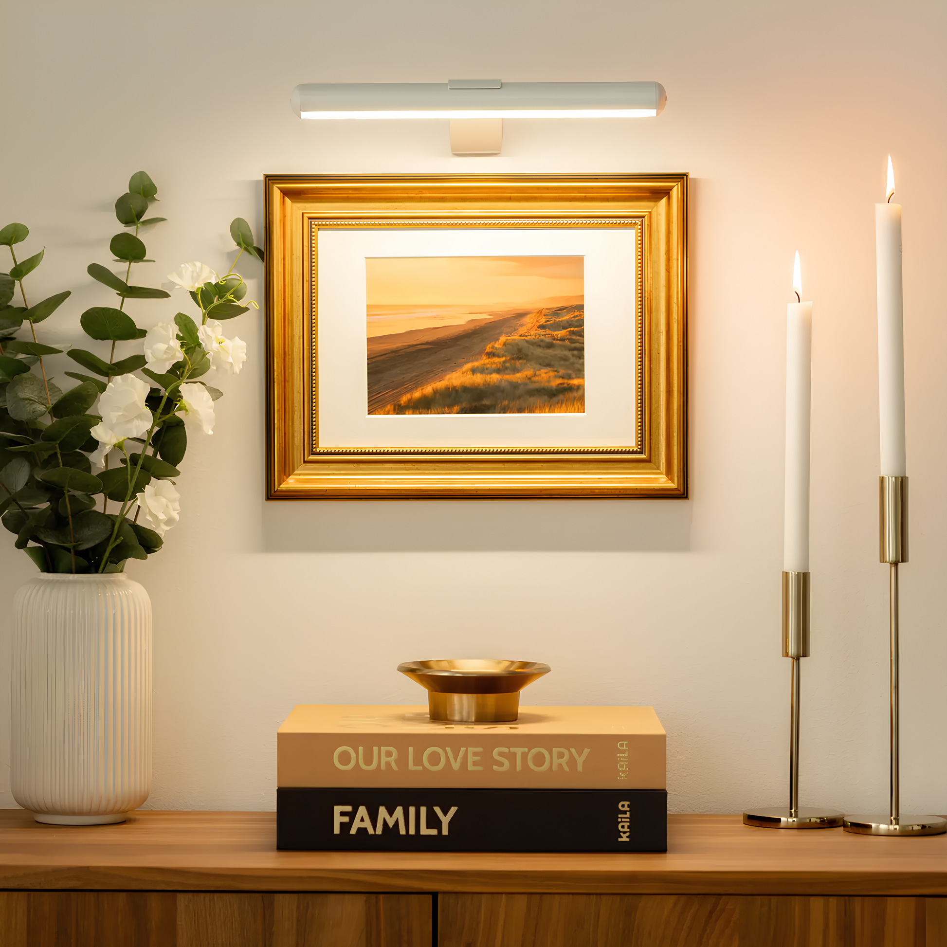 Draadloze LED Schilderijverlichting ArtGlow Elegante Verlichting voor Kunst en Decor