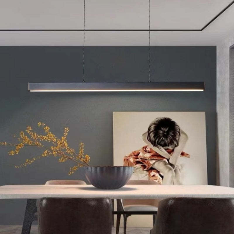 Lineaire Metalen LED Hanglamp Met Acrylkap