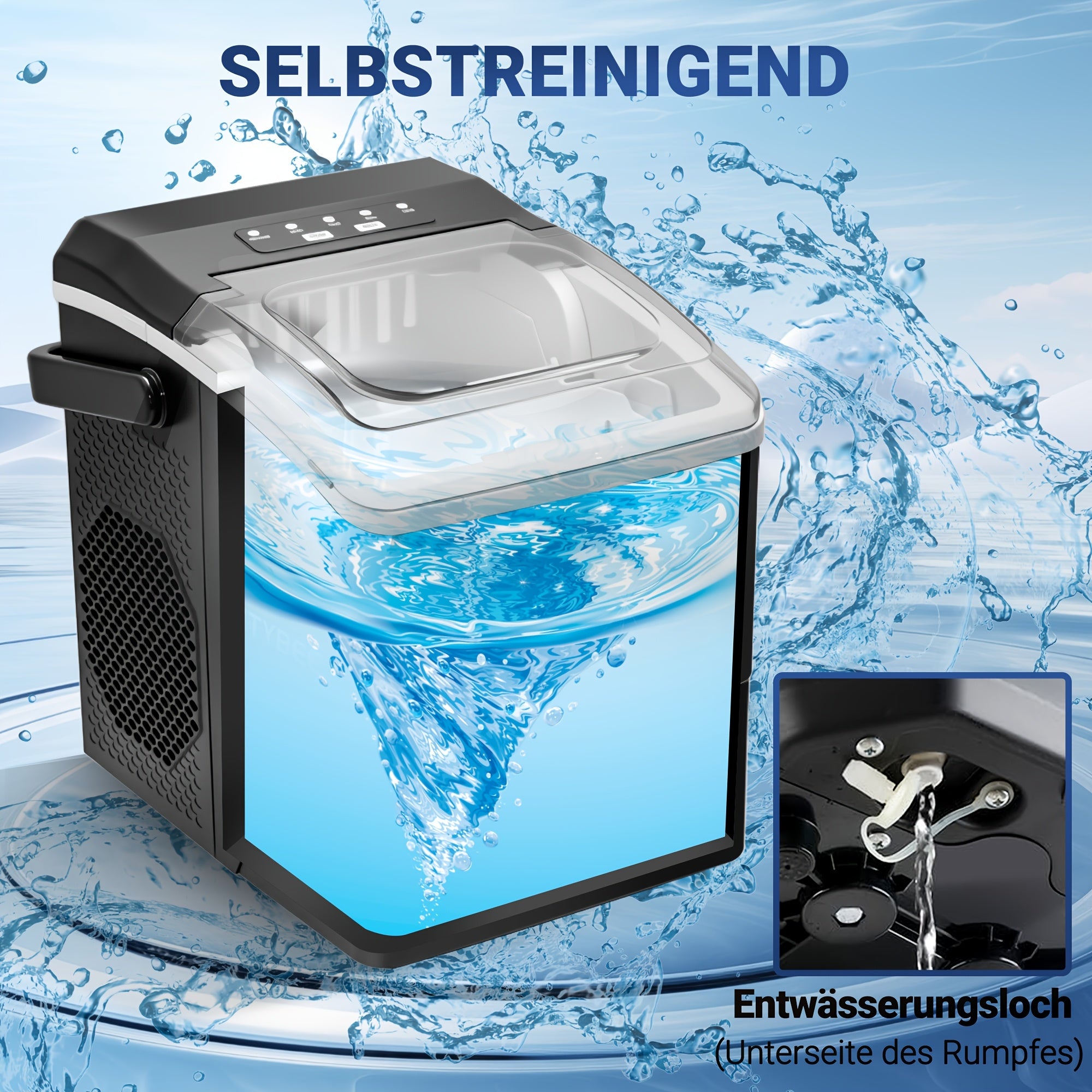 Compacte IJsblokjesmachine met Twee IJsblokjesformaten en Snelle Productie