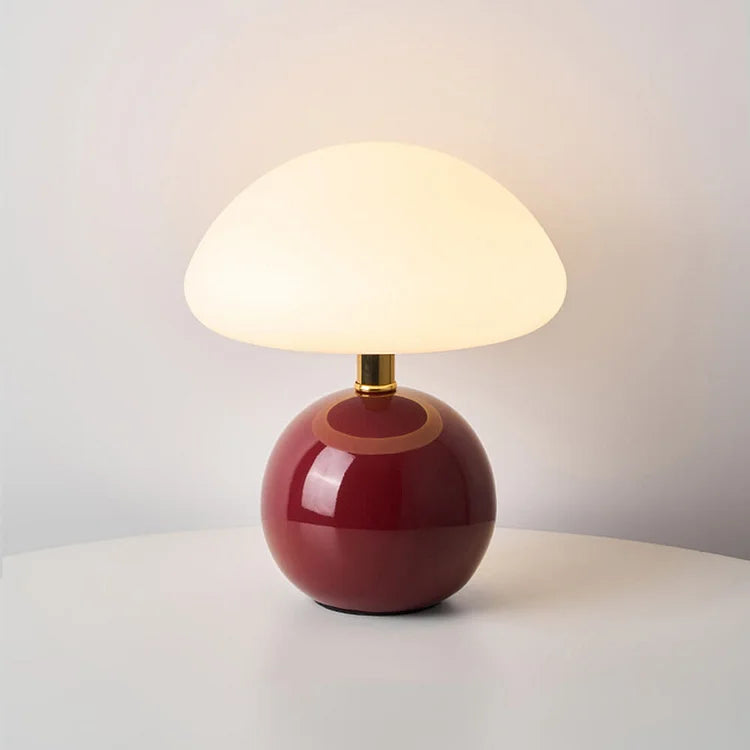 Tafellamp met Zachte Paddenstoelvorm en Instelbare LED‑Kleuren voor Warme Sfeer