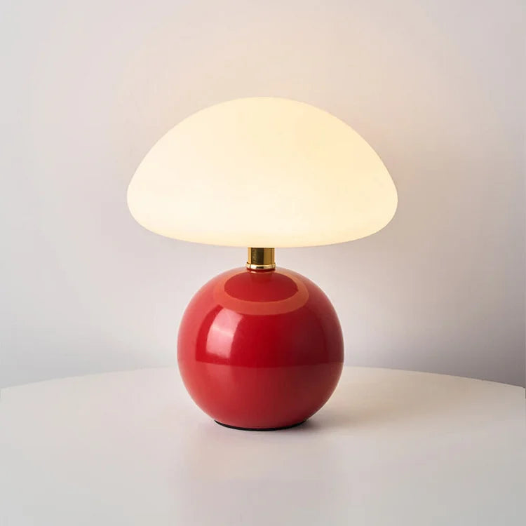 Tafellamp met Zachte Paddenstoelvorm en Instelbare LED‑Kleuren voor Warme Sfeer