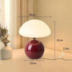 Tafellamp met Zachte Paddenstoelvorm en Instelbare LED‑Kleuren voor Warme Sfeer