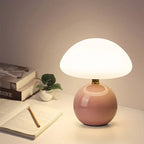 Tafellamp met Zachte Paddenstoelvorm en Instelbare LED‑Kleuren voor Warme Sfeer