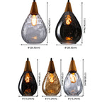 Hanglamp met Elegante Druppelvorm en Glas‑Hout Combinatie voor Tijdloze Sfeer