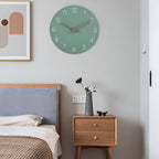 Houten Wandklok met Stil Mechanisme en Minimalistische Vormgeving
