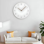 Houten Wandklok met Stil Mechanisme en Minimalistische Vormgeving
