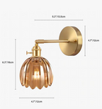 Retro Wandlamp | Glazen Tulpenontwerp | Elegante Verlichting
