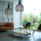 Scandinavische Houten Hanglamp met Minimalistische Vorm