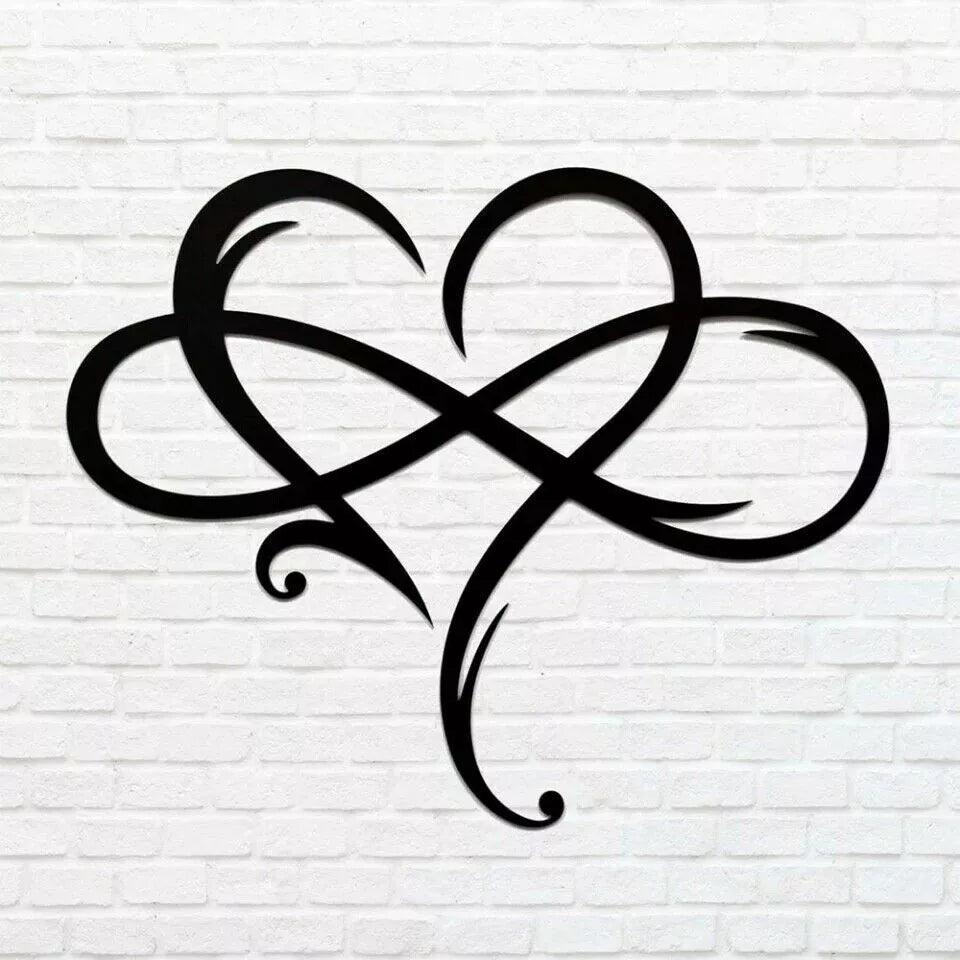 Metalen Infinity Hart Wanddecoratie Voor Een Tijdloze En Elegante Uitstraling