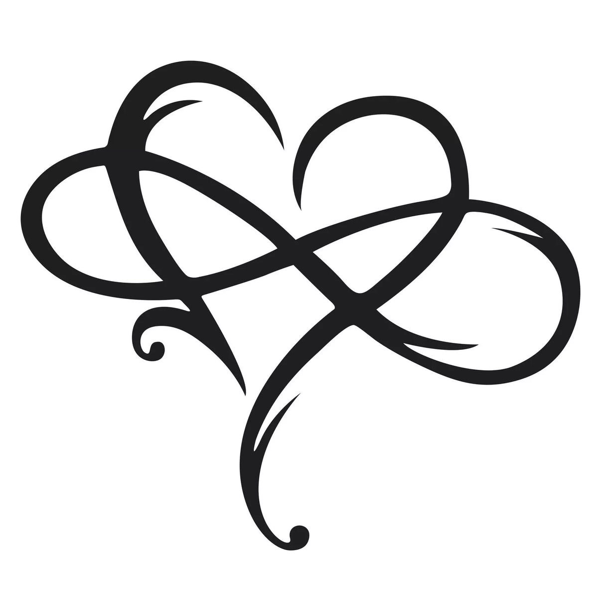 Metalen Infinity Hart Wanddecoratie Voor Een Tijdloze En Elegante Uitstraling