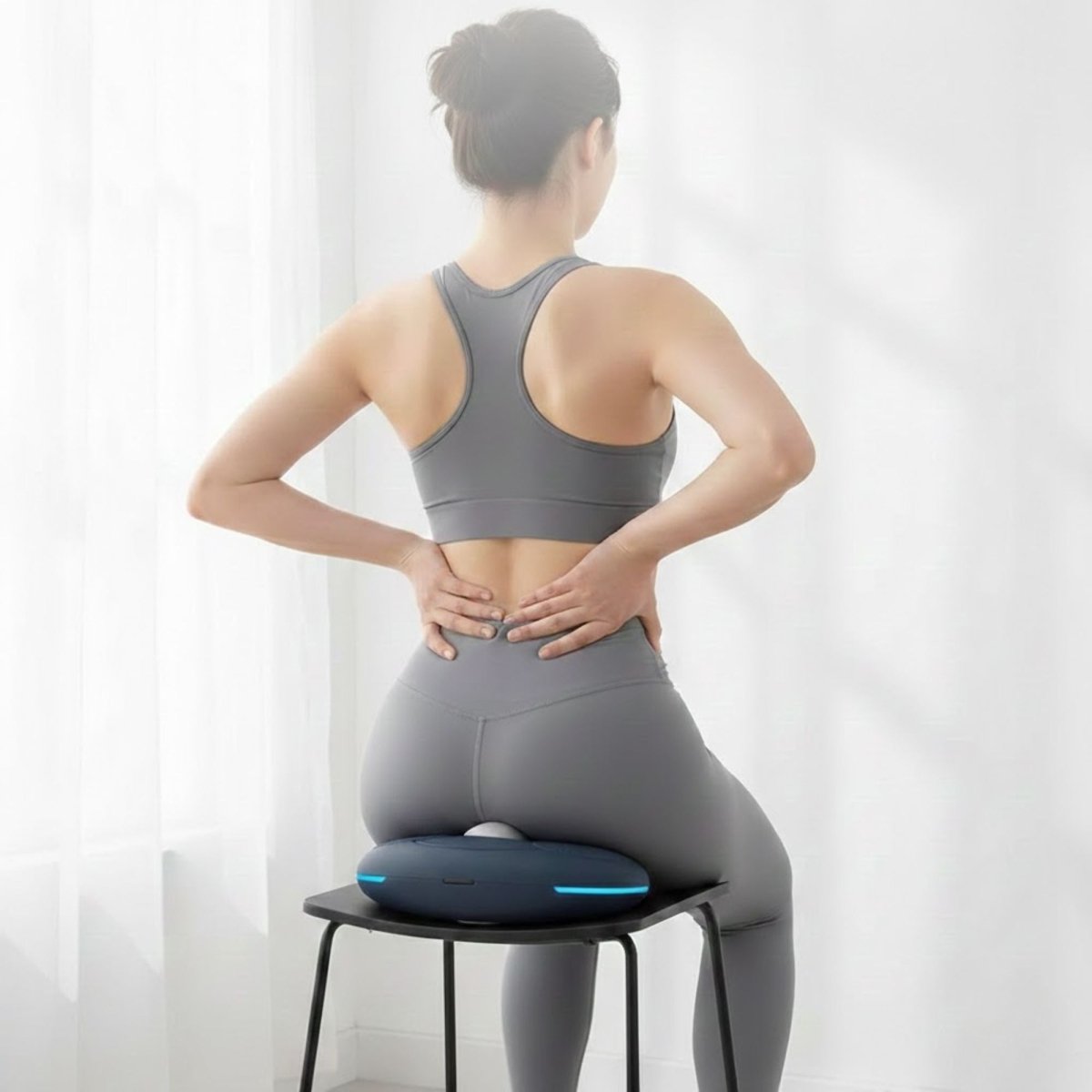 Electric Pelvic Floor Muscle Trainer Exerciser Hip Strengthener Exercise Tools Ergonomic Pelvic Floor Muscle Exercisers