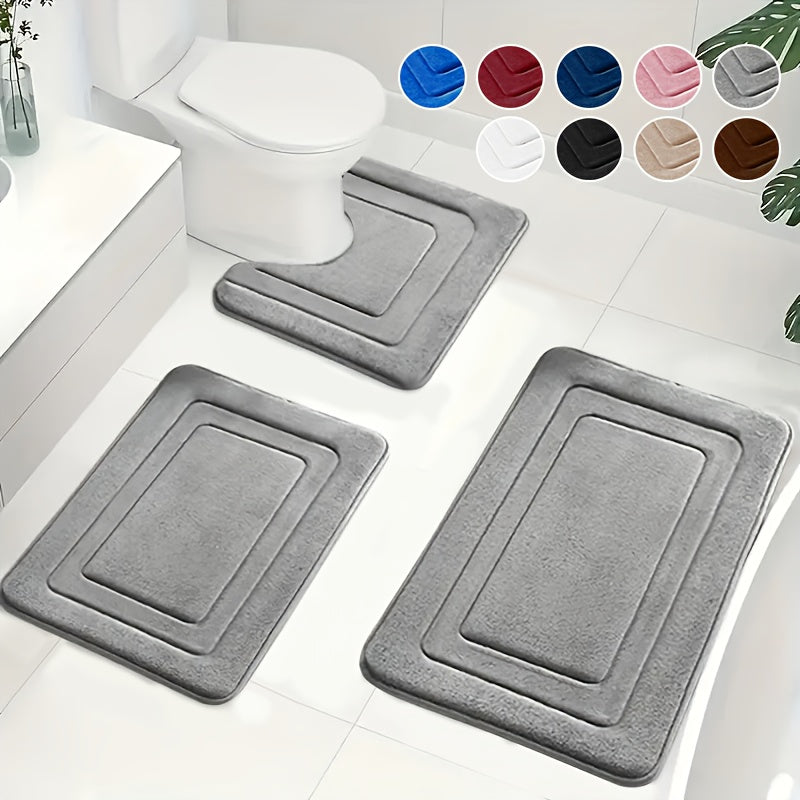 Badmatset van Memoryfoam met Antislip Onderzijde