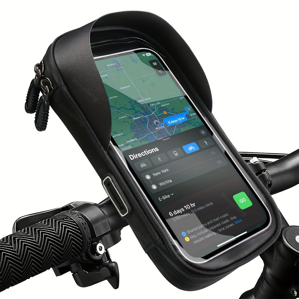 Waterdichte Telefoonhouder Met 360° Rotatie Voor Fiets, Motor En E-Bike Ritjes
