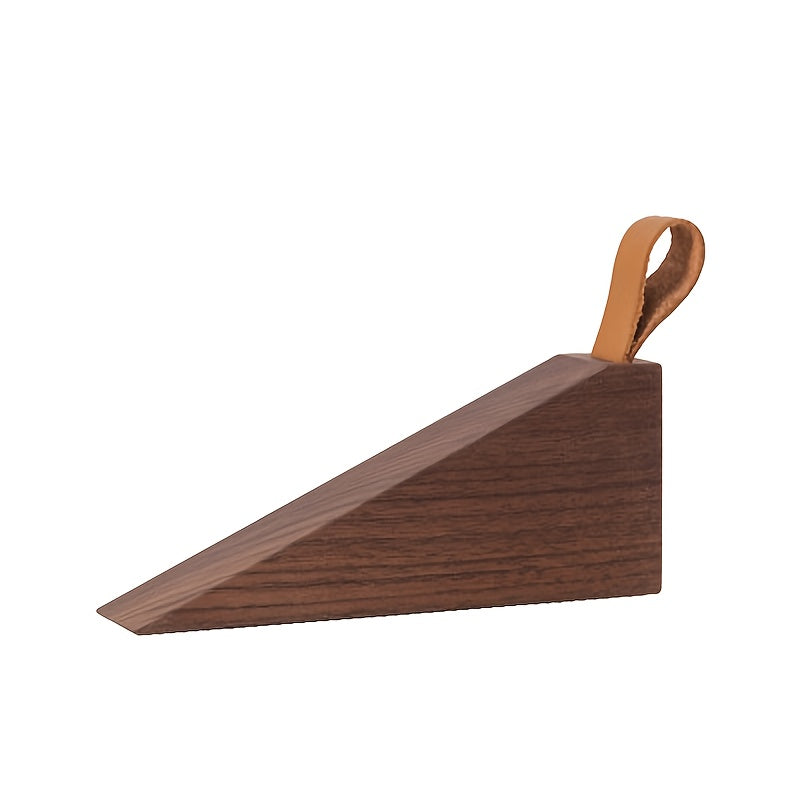 Massief Houten Deurstopper met Antislipbasis voor Gebruik Binnenshuis