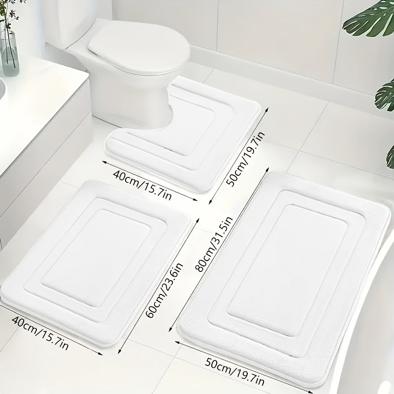 Badmatset van Memoryfoam met Antislip Onderzijde