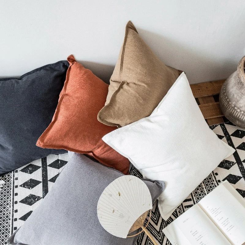 Linnenvezel Kussenhoes Met Koele Textuur En Luxe Zachte Afwerking Voor Sofa En Slaapkamer