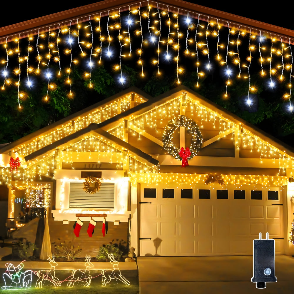 Waterdichte Led Lichtgordijn voor Buiten met Warmwit Sfeereffect