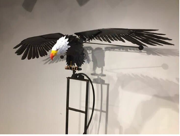 Metalen Windvogel met Bewegende Vleugels en Weerbestendige Constructie