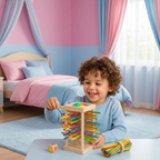 Houten 3-in-1 Spel Voor Behendigheid, Kleuren En Slim Denken