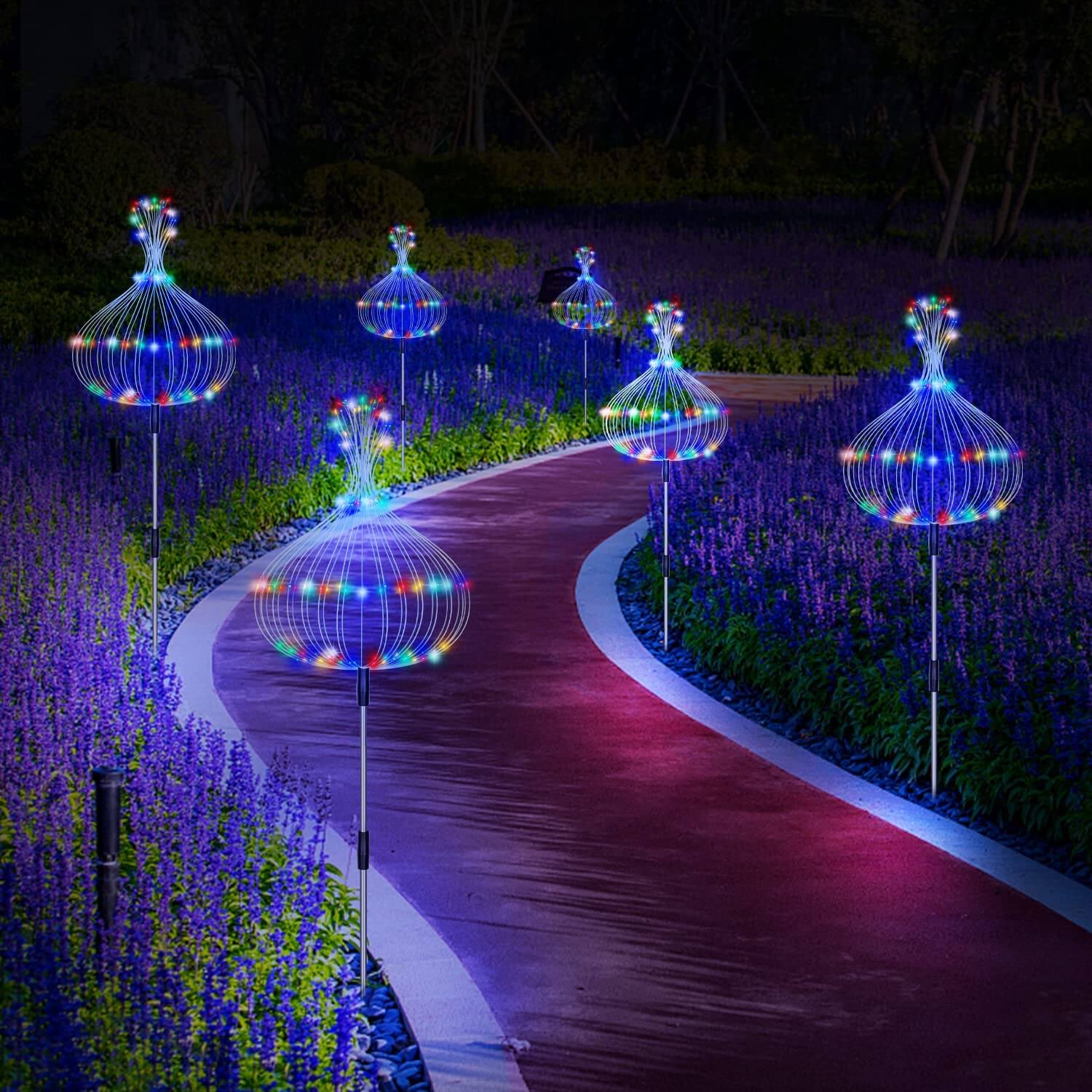 Waterdichte Zonne Tuinlamp Met Vuurwerk Effect