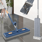 Draaibare platte dweil met microvezeldoek