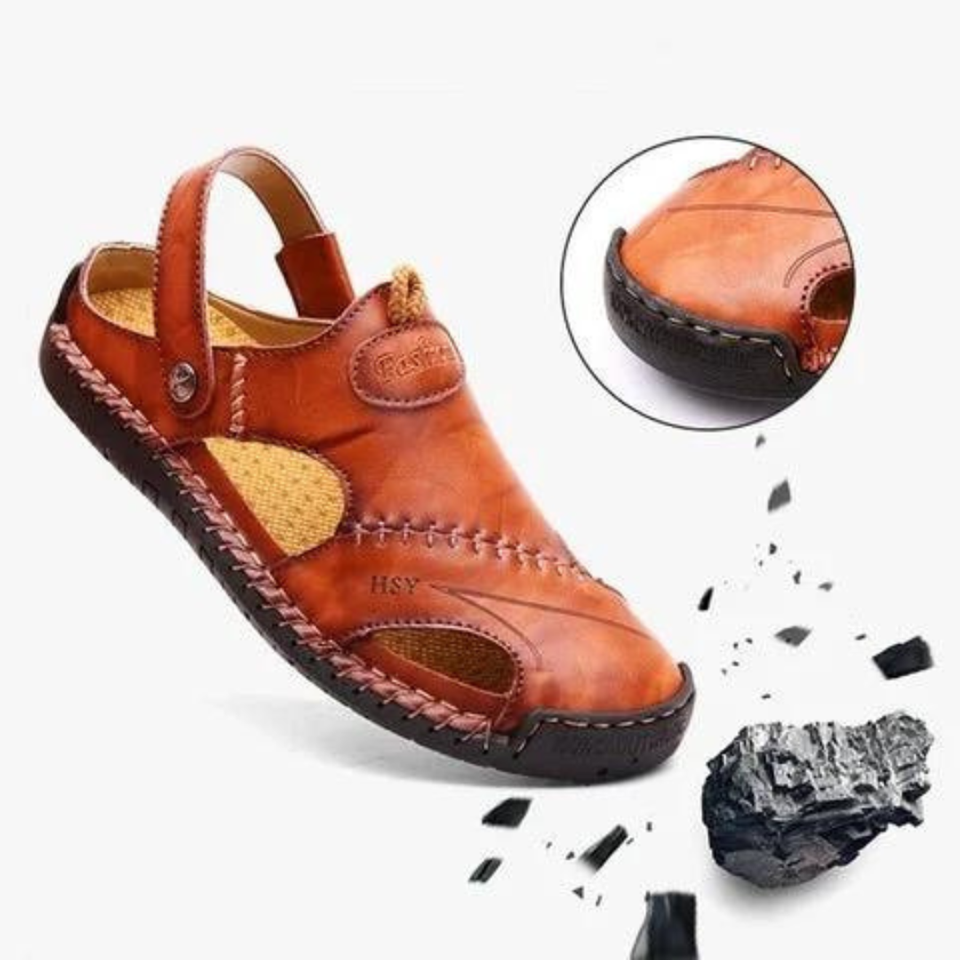 Leren Heren‑Sandalen voor Comfortabele Pasvorm en Dagelijks Buitengebruik