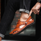 Leren Heren‑Sandalen voor Comfortabele Pasvorm en Dagelijks Buitengebruik