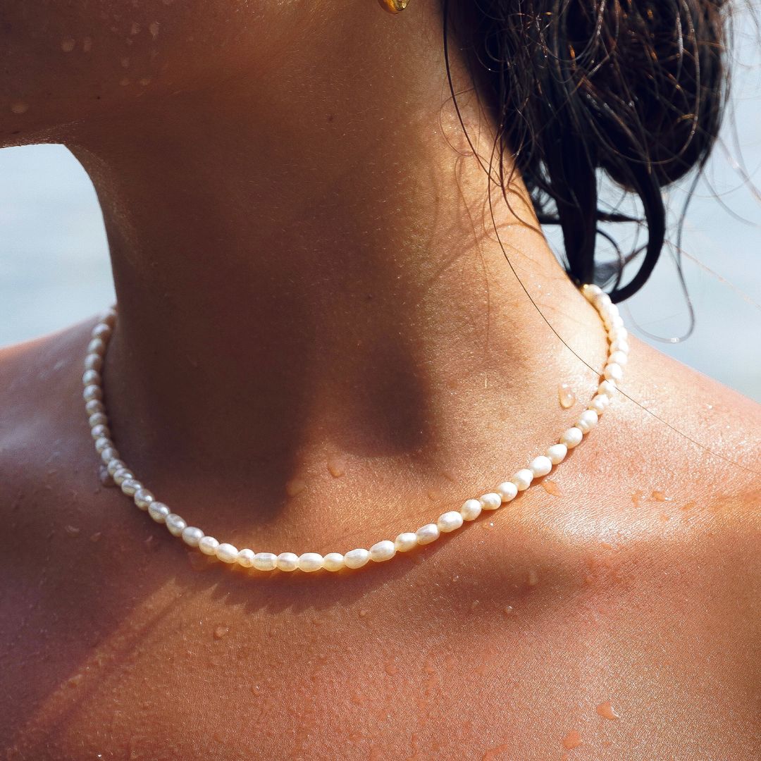 Kralenketting met Ovale Kralen en Verlengkettinkje