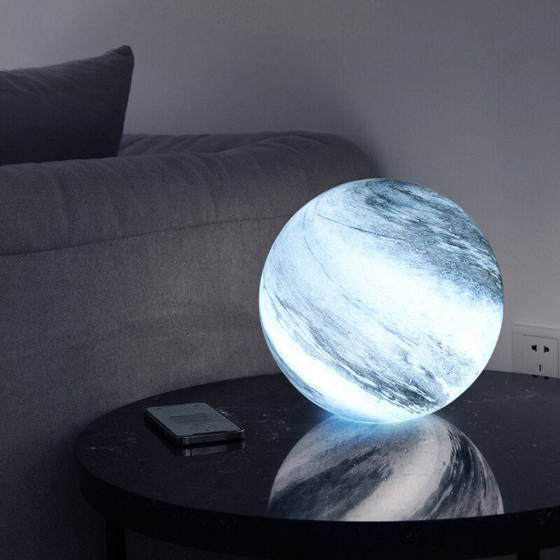 Glazen Maanlamp Met Meerkleurige Verlichting En Afstandsbediening