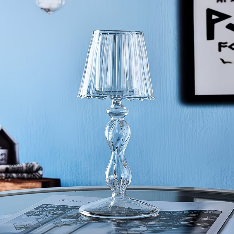 Glazen Tafellamp Kaarsenhouder