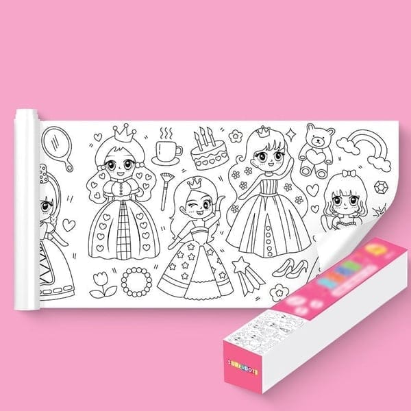 Zelfklevende Kindertekenrol met Knoeivrij Creatief Ontwerp