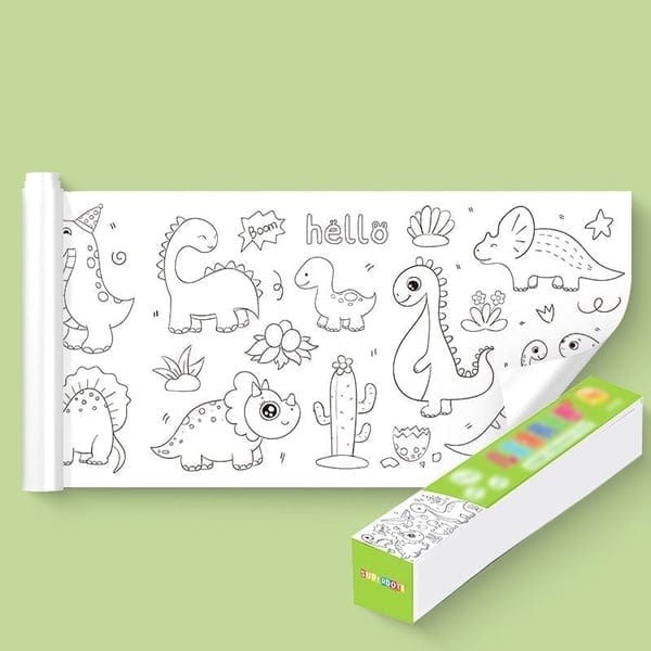 Zelfklevende Kindertekenrol met Knoeivrij Creatief Ontwerp