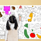 Zelfklevende Kindertekenrol met Knoeivrij Creatief Ontwerp