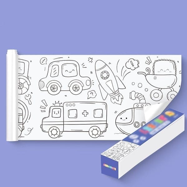 Zelfklevende Kindertekenrol met Knoeivrij Creatief Ontwerp