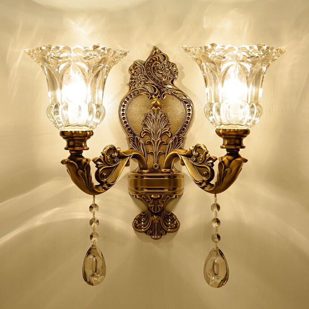 Wandlamp Met Vintage Afwerking En Verstelbare Koppen