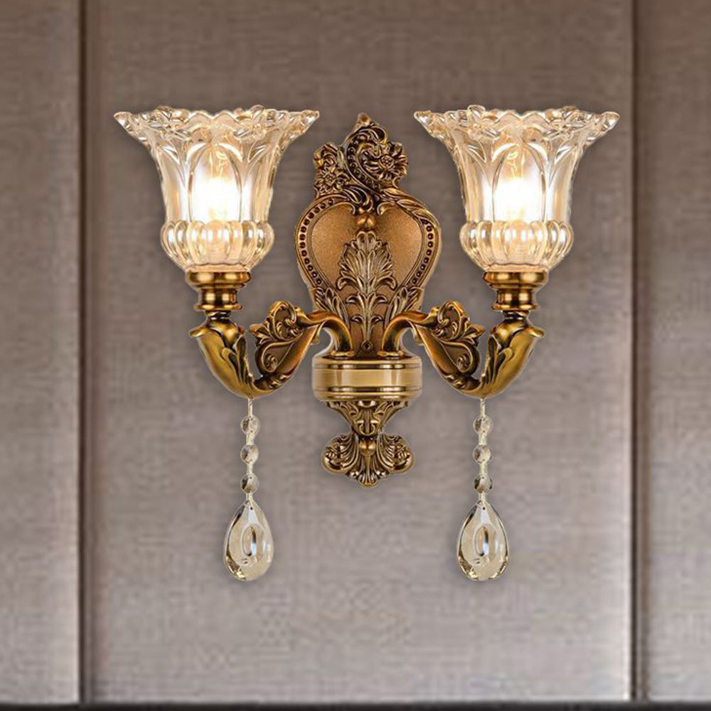 Wandlamp Met Vintage Afwerking En Verstelbare Koppen