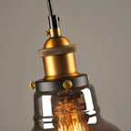 Vintage Hanglamp Met Antiekglazen Lampenkap