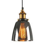 Vintage Hanglamp Met Antiekglazen Lampenkap