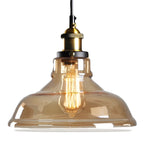 Vintage Hanglamp Met Antiekglazen Lampenkap