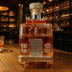 Voertuigvormige Whiskykaraf met Massieve Glazen Constructie voor Karaktervolle Presentatie