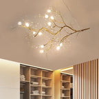 Art Deco Hanglamp Met Kristallen Takstructuur Voor Sfeervolle Verlichting