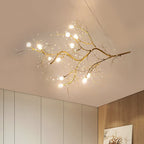 Art Deco Hanglamp Met Kristallen Takstructuur Voor Sfeervolle Verlichting