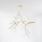 Art Deco Hanglamp Met Kristallen Takstructuur Voor Sfeervolle Verlichting