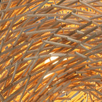 Bohemian Hanglamp Van Rattan Met Vogelnestontwerp