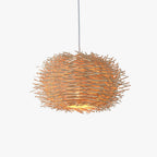 Bohemian Hanglamp Van Rattan Met Vogelnestontwerp