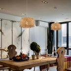 Bohemian Hanglamp Van Rattan Met Vogelnestontwerp