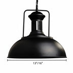 Industriële Hanglamp Met Brede Koepelkap En Landelijke Uitstraling