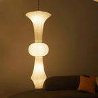 Japandi Hanglamp Van Washi Papier Met Organische Vorm